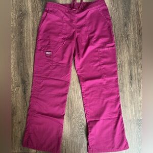 Cherokee Burgundy Scrub Pants
